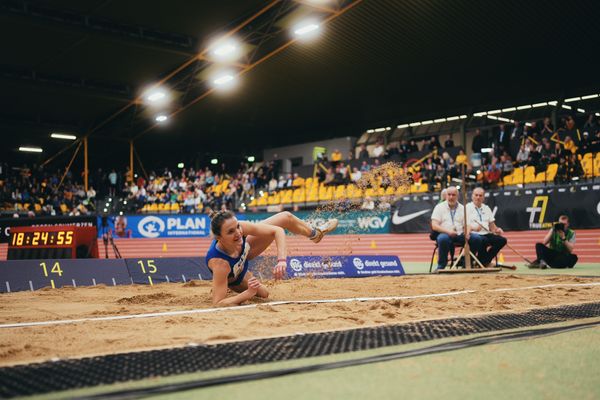 Maria Purtsa (LAC Erdgas Chemnitz)bei den Deutschen Leichtathletik-Hallenmeisterschaften am 18.02.2023 in der Helmut-Koernig-Halle in Dortmund