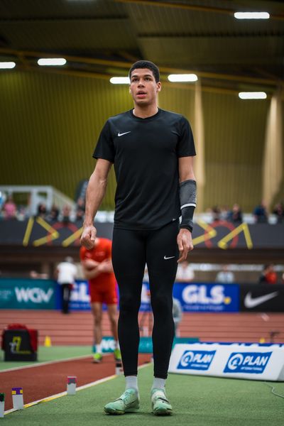 Malik Diakite (Hannover 96) bei den Deutschen Leichtathletik-Hallenmeisterschaften am 19.02.2023 in der Helmut-Koernig-Halle in Dortmund