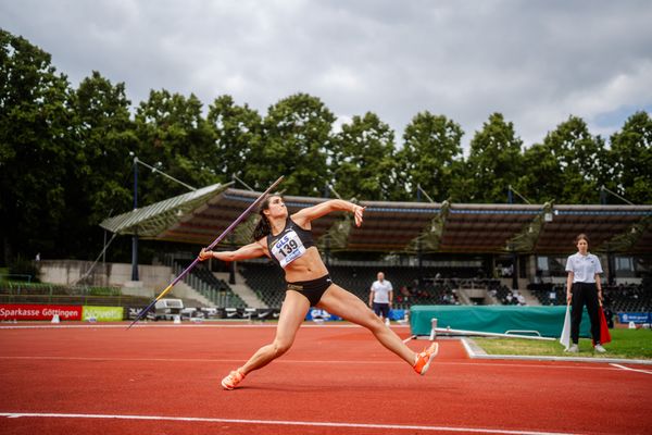 Luisa Tremel (LG Stadtwerke Muenchen) im Speerwurf am 02.07.2023 waehrend den deutschen U23 Leichtathletik-Meisterschaften im Jahnstadion in Göttingen