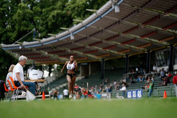 Selkis Arinna Elong (ART Duesseldorf) am 02.07.2023 waehrend den deutschen U23 Leichtathletik-Meisterschaften im Jahnstadion in Göttingen