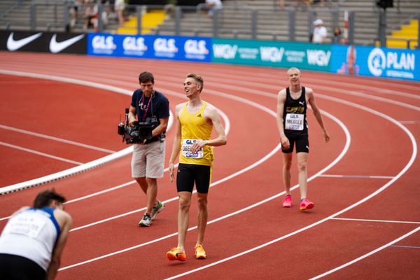 Luis Oberbeck (LG Goettingen) gewinnt die 800m während der 113. Deutschen Leichtathletik-Meisterschaften am 09.07.2023 im Auestadion in Kassel