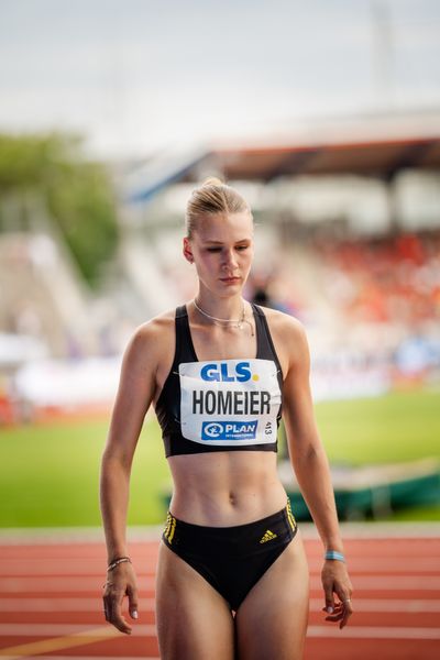 Merle Homeier (LG Goettingen) während der 113. Deutschen Leichtathletik-Meisterschaften am 09.07.2023 im Auestadion in Kassel