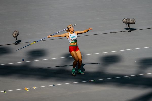 Réka Szilágyi (HUN/Hungary) during the Javelin Throw on Day 5 of the World Athletics Championships Budapest 23 at the National Athletics Centre in Budapest, Hungary on August 23, 2023.