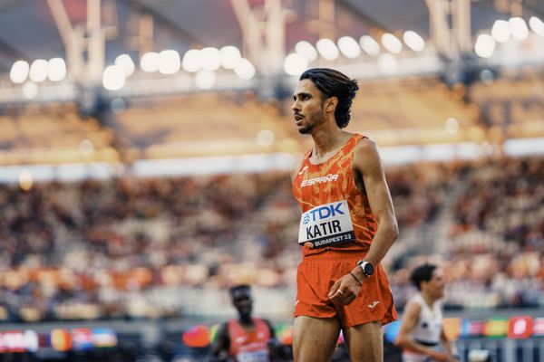 Mohamed Katir (ESP/Spain) during the 5000 Metres Heat on Day 6 of the World Athletics Championships Budapest 23 at the National Athletics Centre in Budapest, Hungary on August 24, 2023.