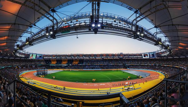 The National Athletics Centre on Day 6 of the World Athletics Championships Budapest 23 at the National Athletics Centre in Budapest, Hungary on August 24, 2023.
