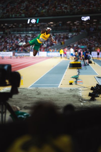 Carey McLeod (Jamaica/JAM) on Day 6 of the World Athletics Championships Budapest 23 at the National Athletics Centre in Budapest, Hungary on August 24, 2023.