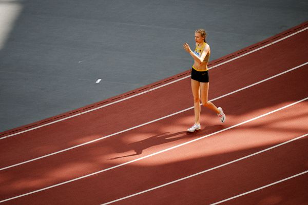 Johanna Göring (GER/Germany) during the High Jump on Day 7 of the World Athletics Championships Budapest 23 at the National Athletics Centre in Budapest, Hungary on August 25, 2023.