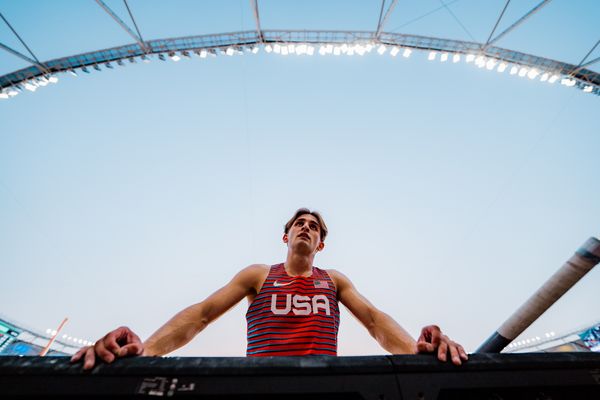 Zach Mcwhorter (USA/United States) during the Pole Vault on Day 8 of the World Athletics Championships Budapest 23 at the National Athletics Centre in Budapest, Hungary on August 26, 2023.