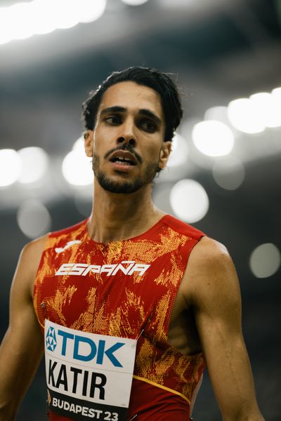 Mohamed Katir (ESP/Spain) during the 5000 Metres on Day 9 of the World Athletics Championships Budapest 23 at the National Athletics Centre in Budapest, Hungary on August 27, 2023.