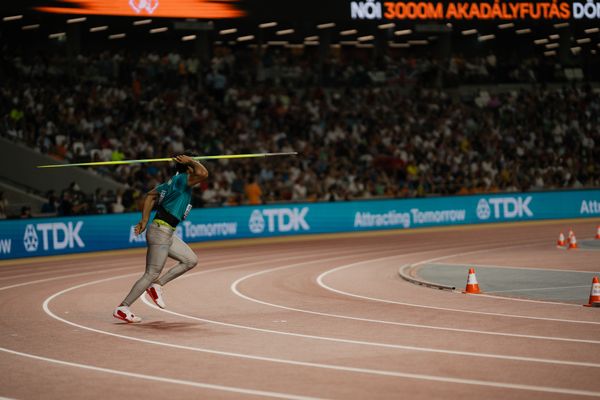 Neeraj Chopra (IND/India) during the Javelin Throw on Day 9 of the World Athletics Championships Budapest 23 at the National Athletics Centre in Budapest, Hungary on August 27, 2023.