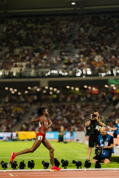 Winfred Mutile Yavi (BRN/Bahrain) during the 3000 Metres Steeplechase on Day 9 of the World Athletics Championships Budapest 23 at the National Athletics Centre in Budapest, Hungary on August 27, 2023.