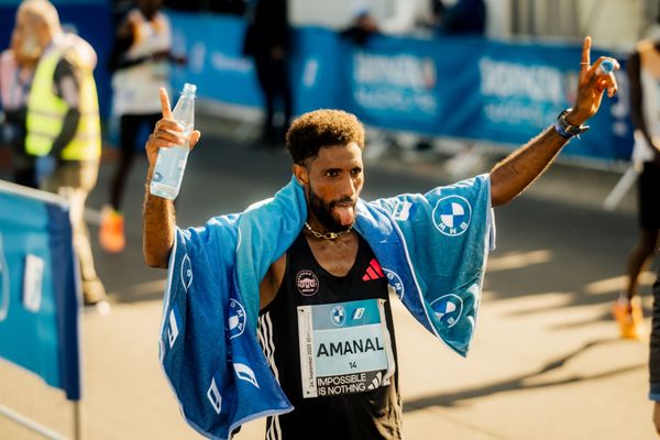 Amanal Petros (GER/Germany) am 24.09.2023 beim Berlin Marathon in Berlin