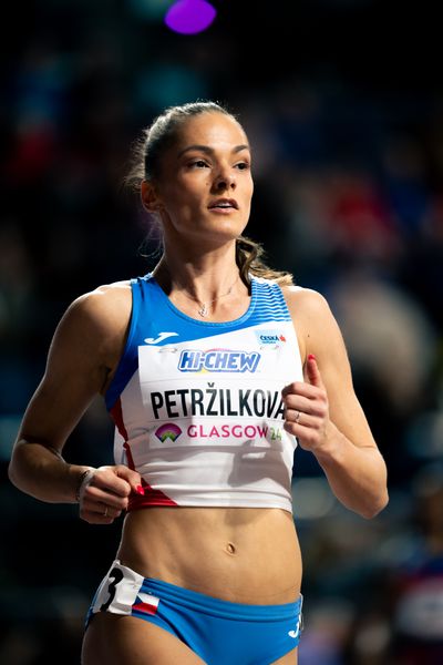Tereza Petrzilkova (CZE/Czechia) im 400m Vorlauf am 01.03.2024 bei den World Athletics Indoor Championships in Glasgow (Schottland / Vereinigtes Königreich)