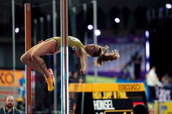 Christina Honsel (GER/Germany) am 01.03.2024 bei den World Athletics Indoor Championships in Glasgow (Schottland / Vereinigtes Königreich)