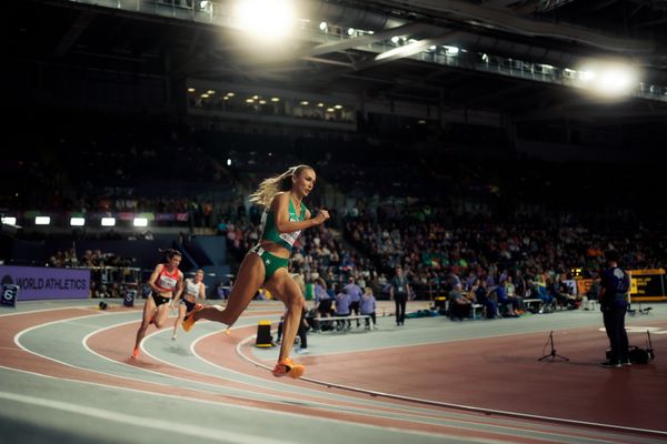 Sharlene Mawdsley (IRL/Ireland) am 01.03.2024 bei den World Athletics Indoor Championships in Glasgow (Schottland / Vereinigtes Königreich)
