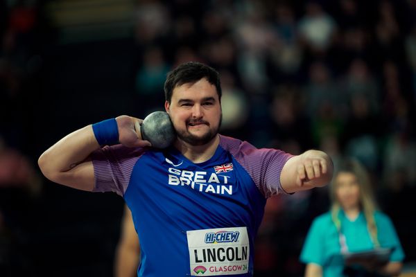 Scott Lincoln (GBR/Great Britain) am 01.03.2024 bei den World Athletics Indoor Championships in Glasgow (Schottland / Vereinigtes Königreich)