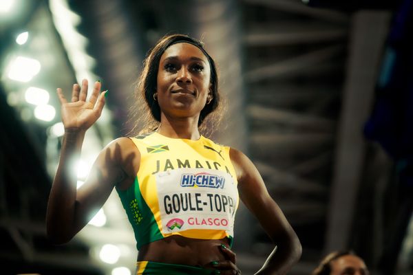 Natoya Goule-Toppin (JAM/Jamaica) im 800m Halbfinale am 02.03.2024 bei den World Athletics Indoor Championships in Glasgow (Schottland / Vereinigtes Königreich)