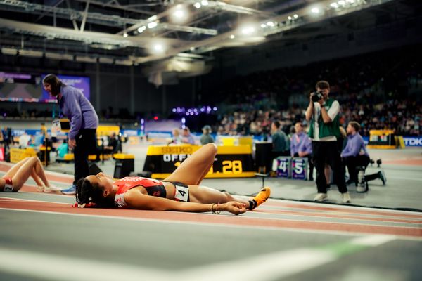 Audrey Werro (SUI/Switzerland) im 800m Halbfinale am 02.03.2024 bei den World Athletics Indoor Championships in Glasgow (Schottland / Vereinigtes Königreich)