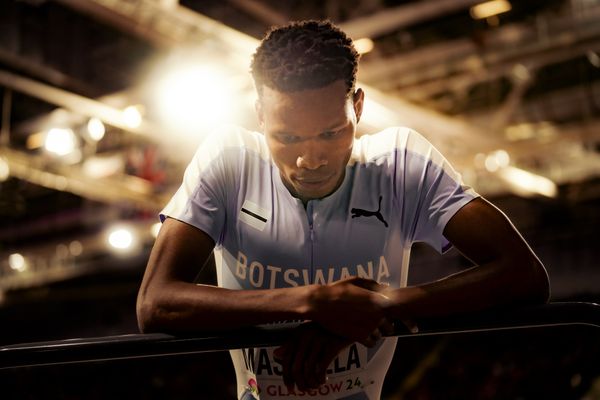 Tshepiso Masalela (BOT/Botswana) am 02.03.2024 bei den World Athletics Indoor Championships in Glasgow (Schottland / Vereinigtes Königreich)