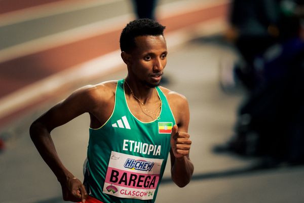 Selemon Barega (ETH/Ethiopia) am 02.03.2024 bei den World Athletics Indoor Championships in Glasgow (Schottland / Vereinigtes Königreich)