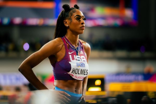 Alexis Holmes (USA/United States of America) am 02.03.2024 bei den World Athletics Indoor Championships in Glasgow (Schottland / Vereinigtes Königreich)
