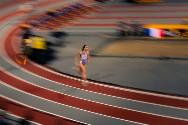 Hannah Kelly (GBR/Great Britain) am 03.03.2024 bei den World Athletics Indoor Championships in Glasgow (Schottland / Vereinigtes Königreich)
