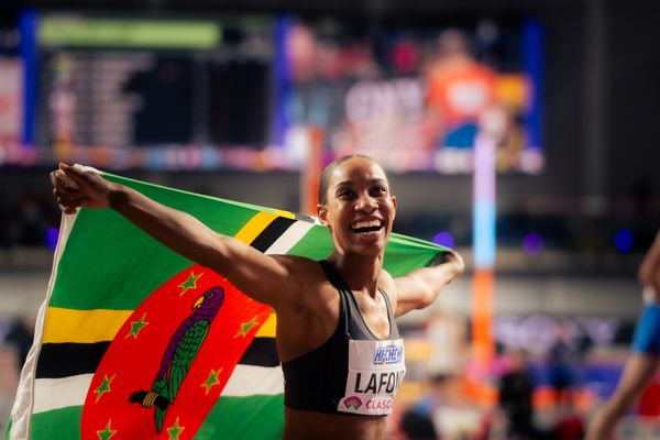 Thea Lafond (DMA/Dominica) am 03.03.2024 bei den World Athletics Indoor Championships in Glasgow (Schottland / Vereinigtes Königreich)