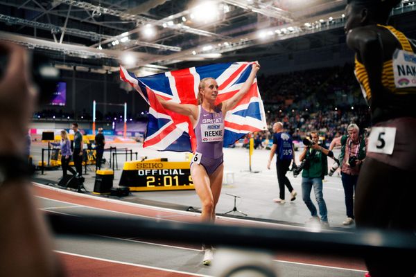 Jemma Reekie (GBR/Great Britain) am 03.03.2024 bei den World Athletics Indoor Championships in Glasgow (Schottland / Vereinigtes Königreich)