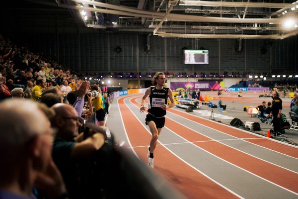 Geordie Beamish (NZL/New Zealand) am 03.03.2024 bei den World Athletics Indoor Championships in Glasgow (Schottland / Vereinigtes Königreich)