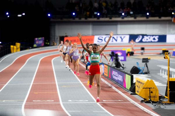 Freweyni Hailu (ETH/Ethiopia) am 03.03.2024 bei den World Athletics Indoor Championships in Glasgow (Schottland / Vereinigtes Königreich)