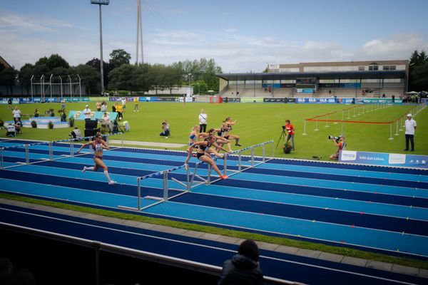 Holly Mills (GBR), Yuliya Loban (UKR), Vanessa Grimm (GER | Königsteiner LV), Paula de Boer (GER | MTV Lübeck), Lucie Kienast (GER | Eintracht Frankfurt)  22.06.2024 beim Stadtwerke Ratingen Mehrkampf-Meeting 2024 in Ratingen