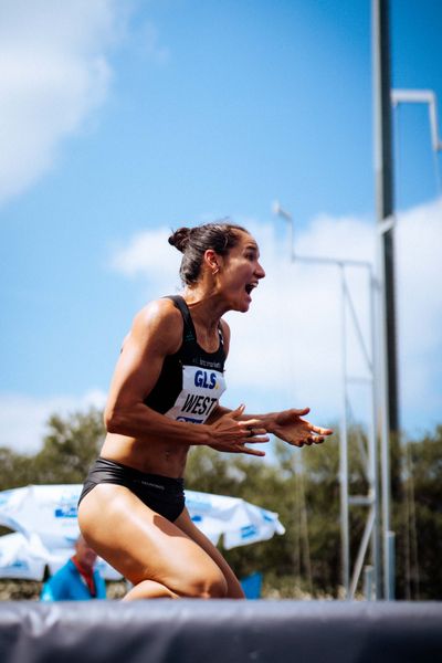 Tori West (AUS) beim Hochsprung am 22.06.2024 beim Stadtwerke Ratingen Mehrkampf-Meeting 2024 in Ratingen