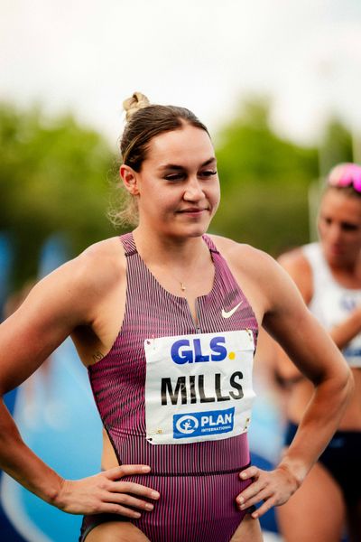 Holly Mills (GBR) am 200m Start am 22.06.2024 beim Stadtwerke Ratingen Mehrkampf-Meeting 2024 in Ratingen