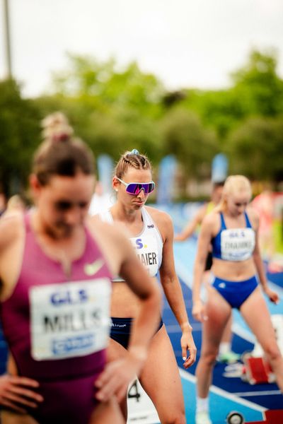 Anna-Lena Obermaier (GER | LG Telis Finanz Regensburg) am 200m Start am 22.06.2024 beim Stadtwerke Ratingen Mehrkampf-Meeting 2024 in Ratingen