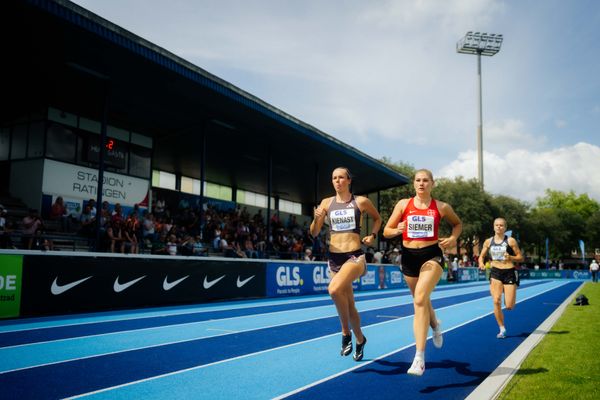 Lara Siemer (GER | TSV Bayer 04 Leverkusen) im 800m Lauf am 23.06.2024 beim Stadtwerke Ratingen Mehrkampf-Meeting 2024 in Ratingen