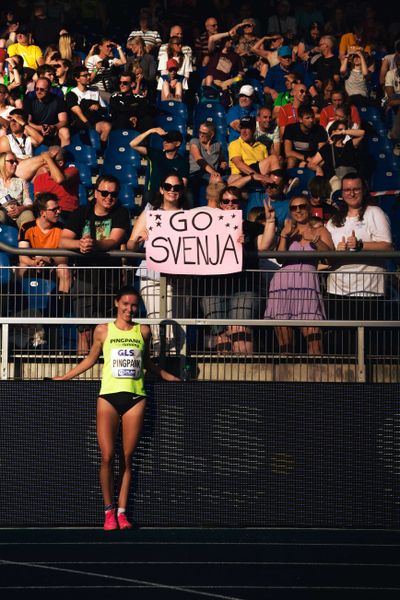 Svenja Pingpank (Hannover Athletics e.V.) am 28.06.2024 beim 5000m Lauf bei den deutschen Leichtathletik-Meisterschaften 2024 im Eintracht-Stadion in Braunschweig