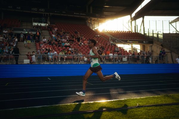 Filimon Abraham (LG TELIS FINANZ Regensburg)  am 28.06.2024 beim 5000m Lauf bei den deutschen Leichtathletik-Meisterschaften 2024 im Eintracht-Stadion in Braunschweig