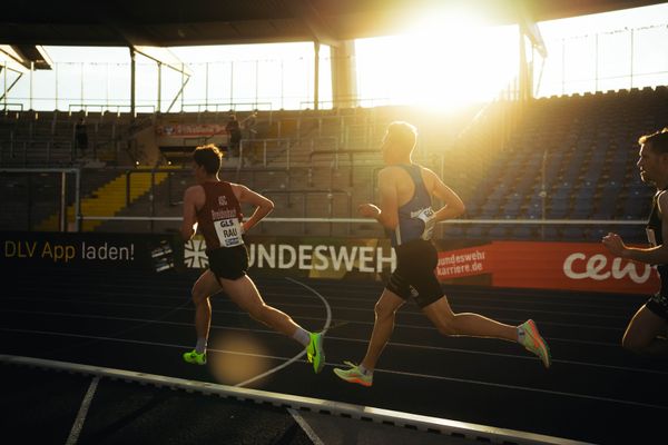 Jonas Kulgemeyer (OTB Osnabrück) am 28.06.2024 beim 5000m Lauf bei den deutschen Leichtathletik-Meisterschaften 2024 im Eintracht-Stadion in Braunschweig