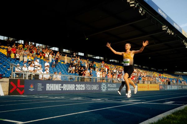 Florian Bremm (LSC Höchstadt/Aisch) am 28.06.2024 beim 5000m Lauf bei den deutschen Leichtathletik-Meisterschaften 2024 im Eintracht-Stadion in Braunschweig