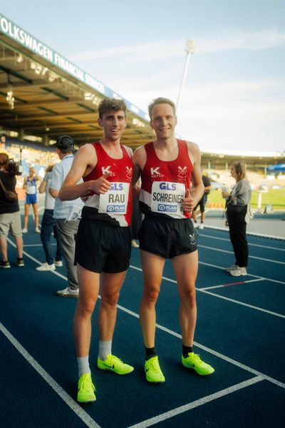 Lorenz Rau (ASC 1990 Breidenbach), Kilian Schreiner (ASC 1990 Breidenbach) am 28.06.2024 beim 5000m Lauf bei den deutschen Leichtathletik-Meisterschaften 2024 im Eintracht-Stadion in Braunschweig