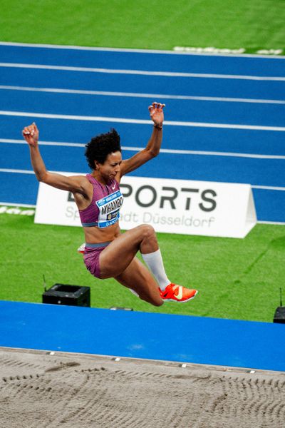 Malaika Mihambo (Deutschland) beim ISTAF Indoor Düsseldorf am 09.02.2025 im PSD Bank Dome in Düsseldorf