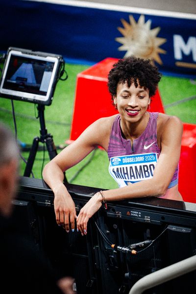 Malaika Mihambo (Deutschland) beim ISTAF Indoor Düsseldorf am 09.02.2025 im PSD Bank Dome in Düsseldorf