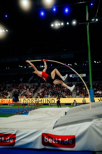 Torben Blech (GER) beim ISTAF Indoor Düsseldorf am 09.02.2025 im PSD Bank Dome in Düsseldorf