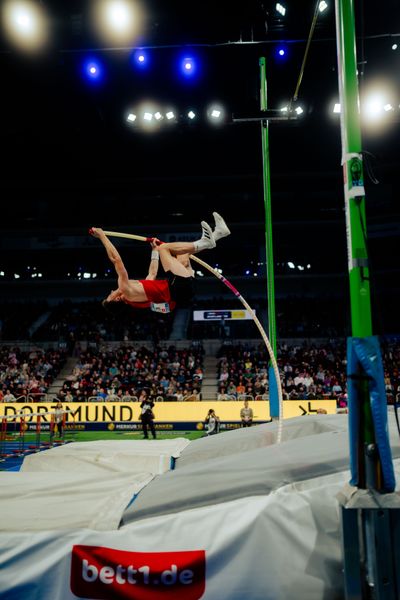 Torben Blech (GER) beim ISTAF Indoor Düsseldorf am 09.02.2025 im PSD Bank Dome in Düsseldorf