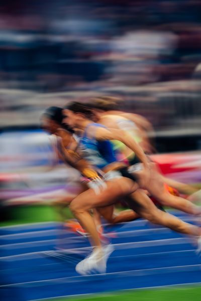 60 Meter Hürden Vorlauf beim ISTAF Indoor Düsseldorf am 09.02.2025 im PSD Bank Dome in Düsseldorf