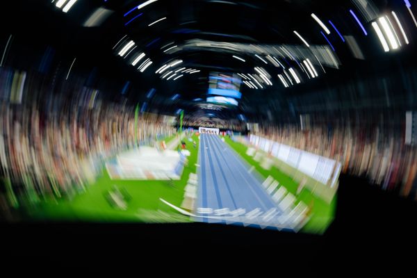 60 m Finale der Männer beim ISTAF Indoor Düsseldorf am 09.02.2025 im PSD Bank Dome in Düsseldorf
