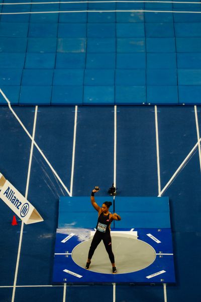 Yemisi Ogunleye (GER) beim ISTAF Indoor Düsseldorf am 09.02.2025 im PSD Bank Dome in Düsseldorf