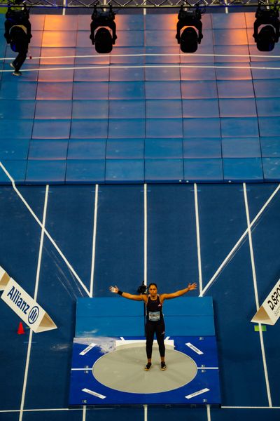 Yemisi Ogunleye (GER) beim ISTAF Indoor Düsseldorf am 09.02.2025 im PSD Bank Dome in Düsseldorf
