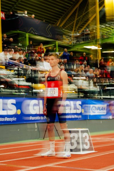 Mika Pikutzki (LG Osnabrück) waehrend den deutschen Jugend-Hallenmeisterschaften U20 am 15.02.2025 in der Helmut-Körnig-Halle in Dortmund