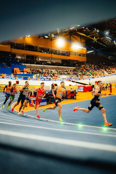 Marius PROBST (GER/Germany), Jakob Ingebrigtsen (NOR) during the European Athletics Indoor Championships on 06/03/2025 at the Omnisport Arena in Apeldoorn